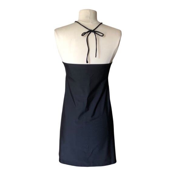 Andie NWT Waikiki Coverup Ruched Gathering Halter Bandeau Dress Black Small - Picture 5 of 13